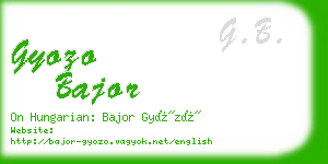 gyozo bajor business card